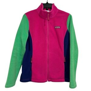 Vineyard Vines Womens Colorful Long Sleeves Full Zip Up Fleece Jacket Size M